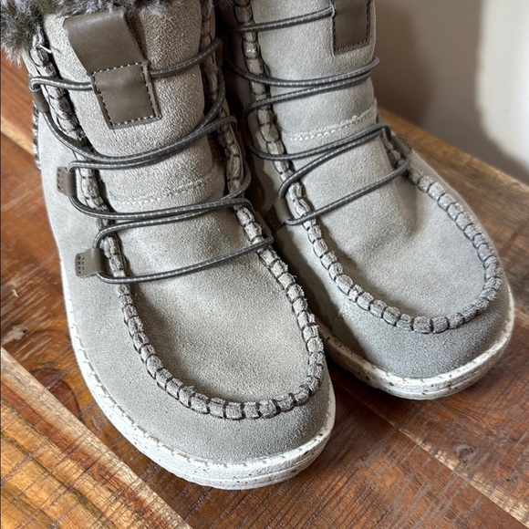 Hey Dude Gray Fur-Lined Ankle Boots, Women’s 7 - Picture 2 of 6